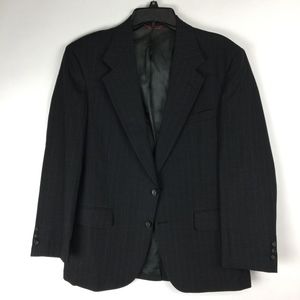 Men's Botany 500 Wool Suit Jacket Coat Black